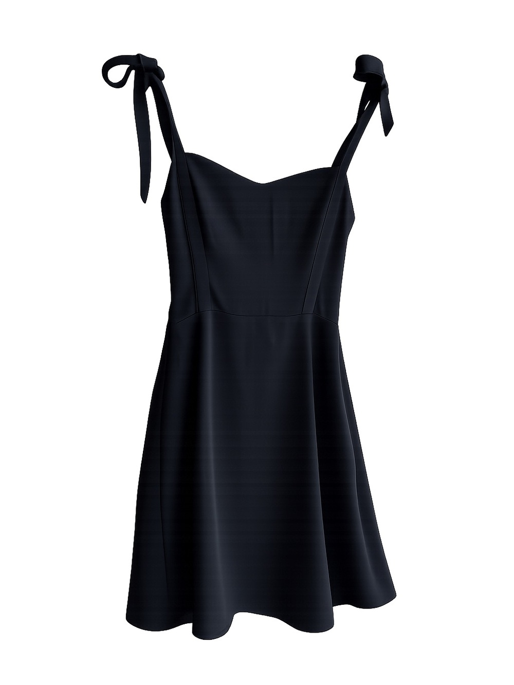 Sunday Best Black Tie-Shoulder Mini Dress